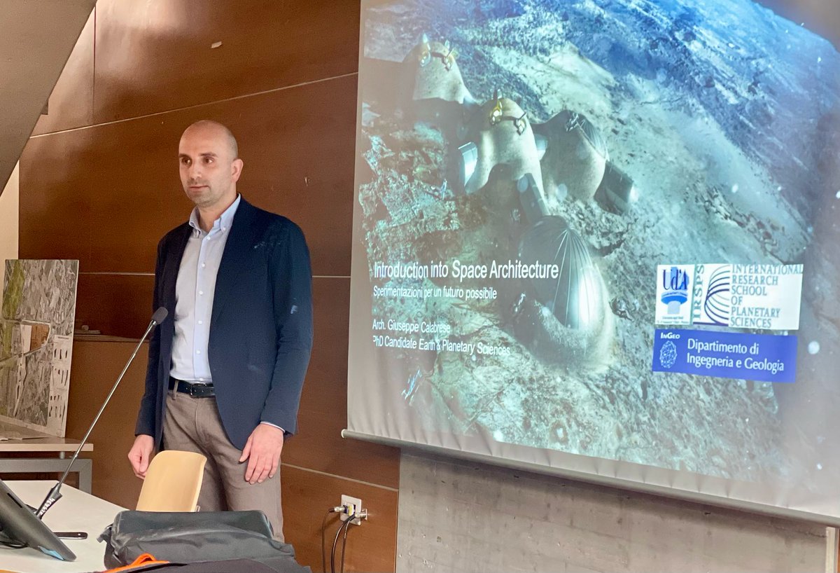 ArchiSpaceEU's tweet image. 🚀 Space Architecture for a Possible Future
On March 26, #ARCHISPACE landed at Università "G. d’Annunzio"!
Students &amp;amp; researchers explored the future of #spacearchitecture with Arch. Giuseppe Calabrese (PhD candidate #INGEO &amp;amp; #IRSPS) 
#architecture #innovation #futuredesign