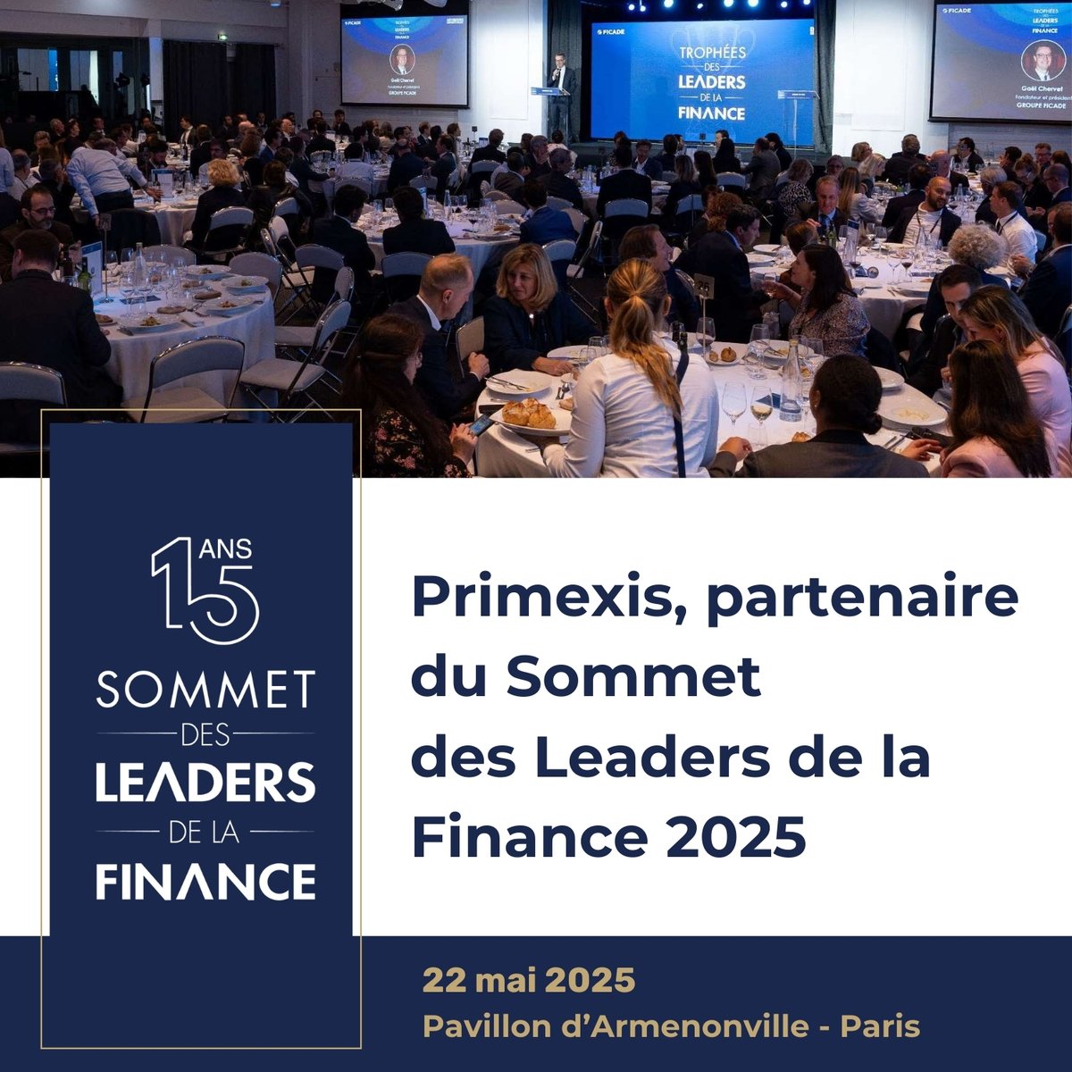 #EVENT Primexis, partenaire de la 15e édition du Sommet des Leaders de la Finance 2025

📅 Date : Jeudi, 22 mai 2025
📍 Lieu : PAVILLON D'ARMENONVILLE, Paris

Un programme riche en conférences et tables rondes. 

Pour plus d'infos et vous inscrire👉urlr.me/Q9HZJN