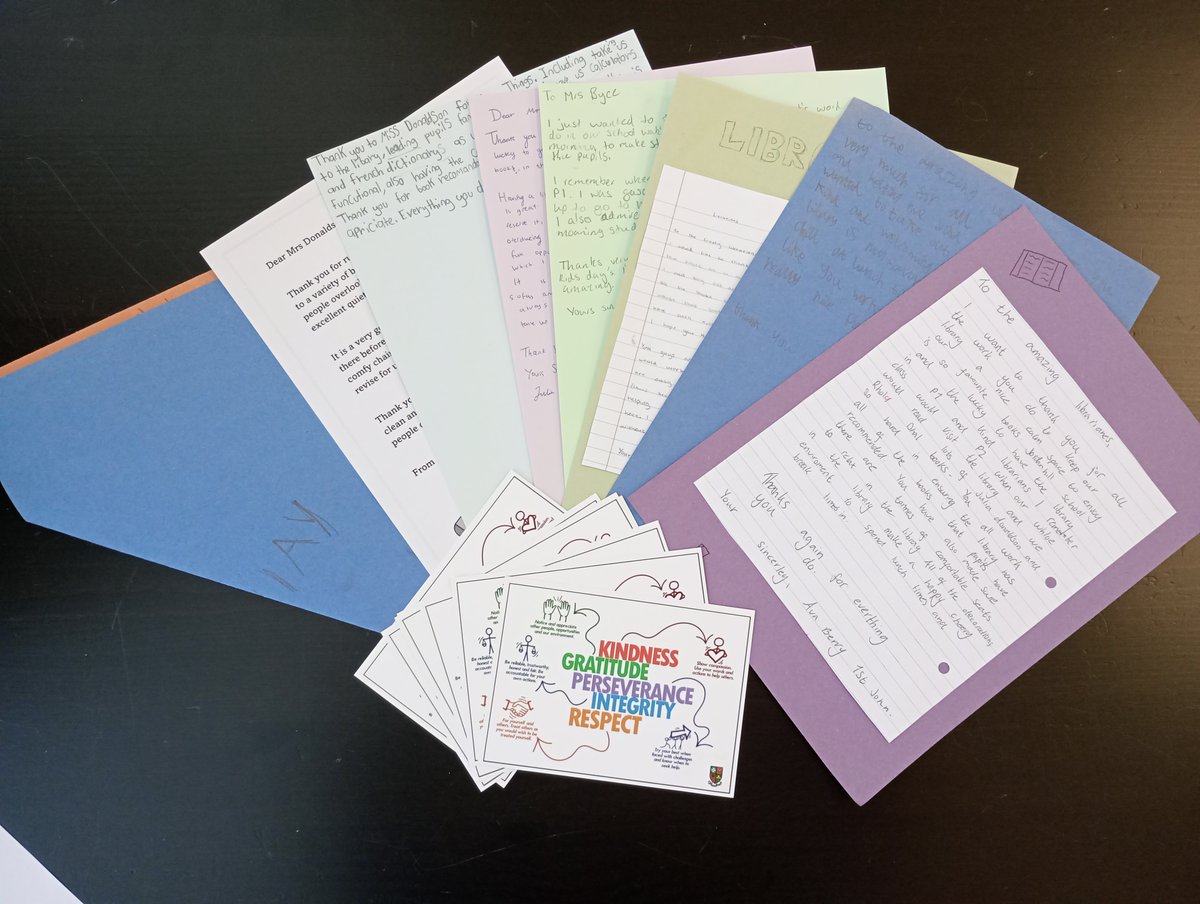 js_library's tweet image. Mrs Bice & Mrs Donaldson were overwhelmed by some lovely letters we received from S1 pupils this morning. So lovely to have this wonderful feedback. #Gratitude