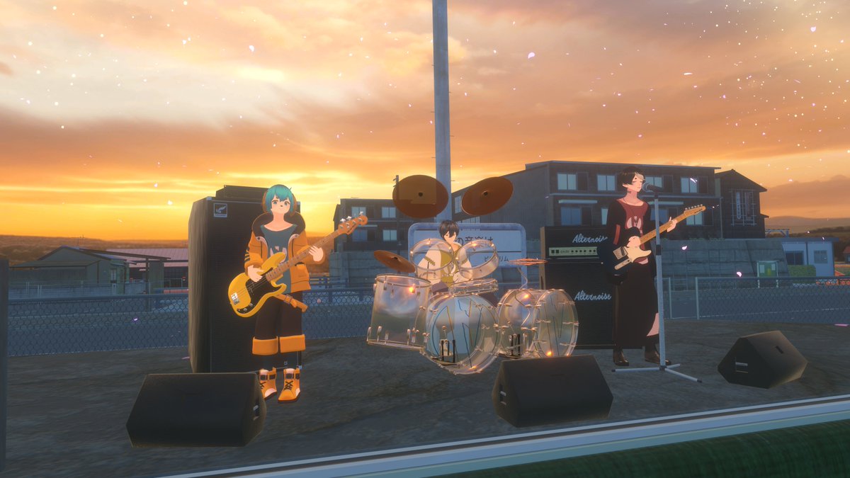 azvo9's tweet image. #Alternoise #現実譚 #VRChat
行ってきました～！すごかった！
曲はもちろん良いんですがワールドの展開がまた素晴らしくてDonKさん！すげー！ってなってたｗｗ
PVの中に入れちゃった感がとてもよかったです
うららさんとツーショ撮ろうと座ったら行ってしまった～ｗ