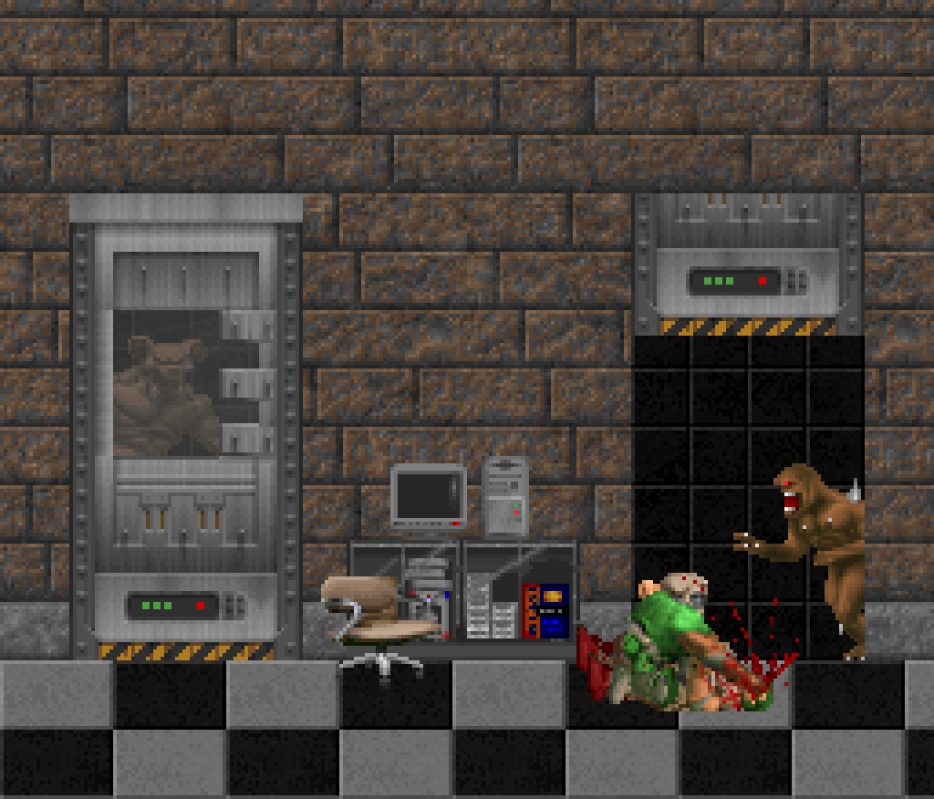 DOOM_GAUNTLET's tweet image. Doom Gauntlet is canceled. I have decided to make a FNAF DOOM game instead. Thanks.