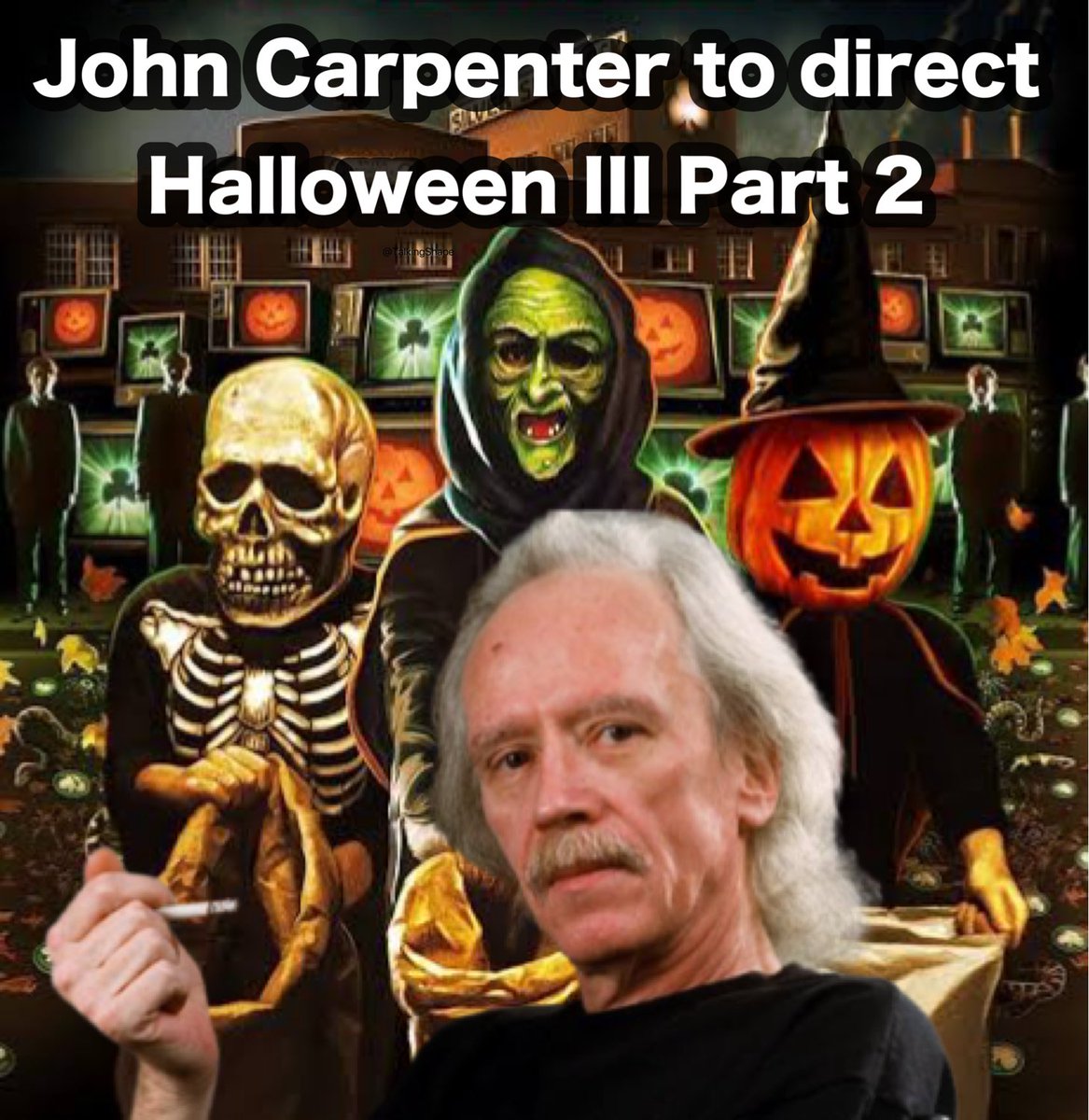 Talking_Shape's tweet image. Via @THR 
@TheHorrorMaster on directing Halloween III: Part 2: 
“Sure, I’ll direct it—right after I finish my long-awaited sequel to The Thing… Oh wait, that’s called The Thing That Made Me Enough Money to Never Do This Again.”
#TalkingShape