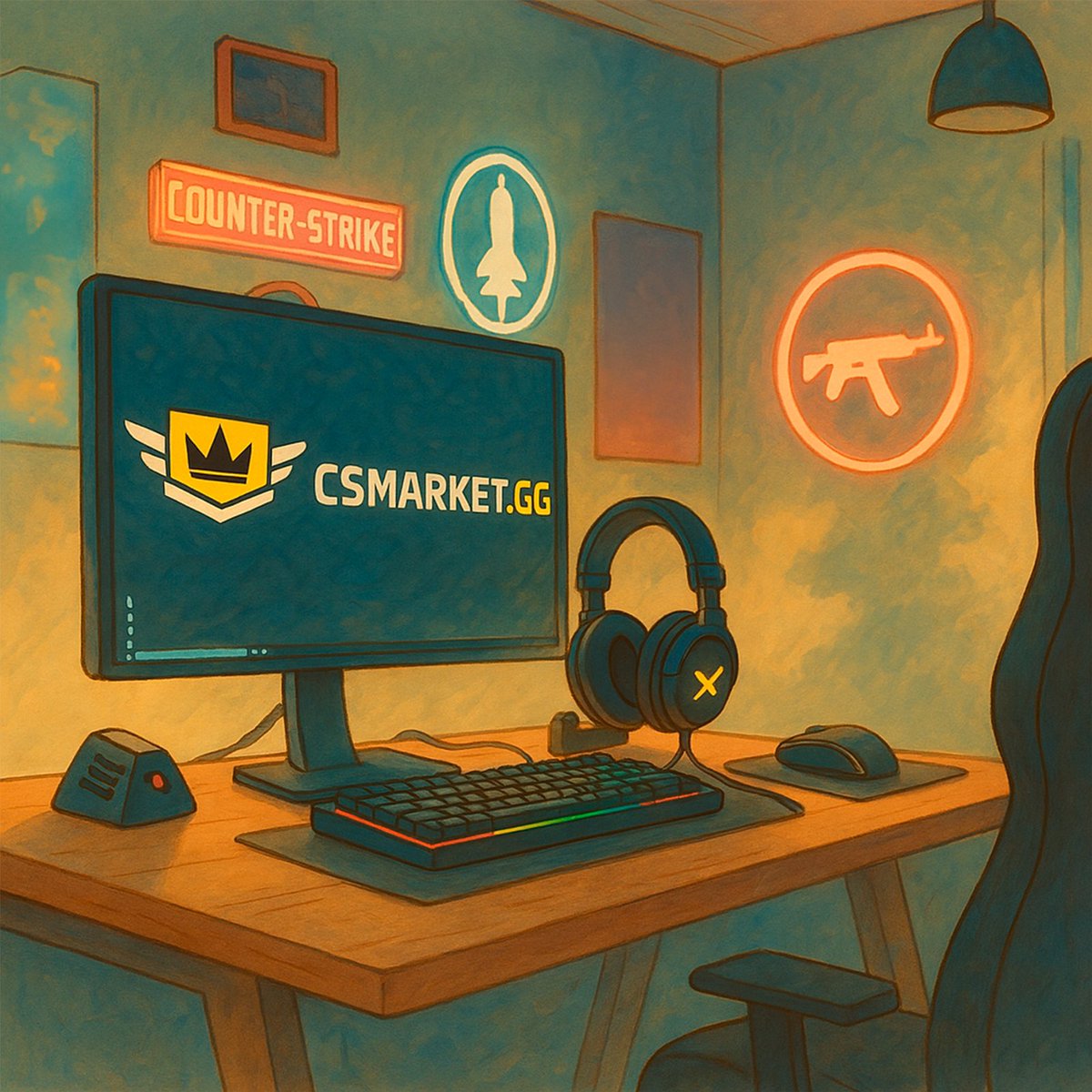 CSMARKET.GG in #Ghibli style