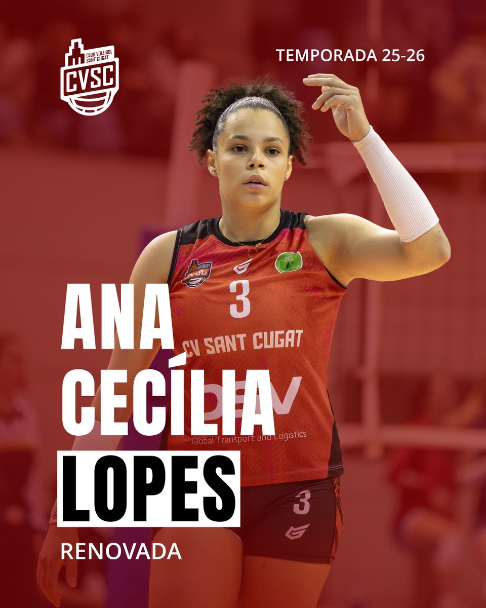 Ana Cecilia Lopes seguirà una temporada més al DSV CV Sant Cugat!

Céci continuarà aportant potència, caràcter i solidesa al nostre equip. Amb el seu creixement constant, la seva energia i el seu talent, serà una peça important per afrontar els nous reptes de la Lliga Iberdrola.