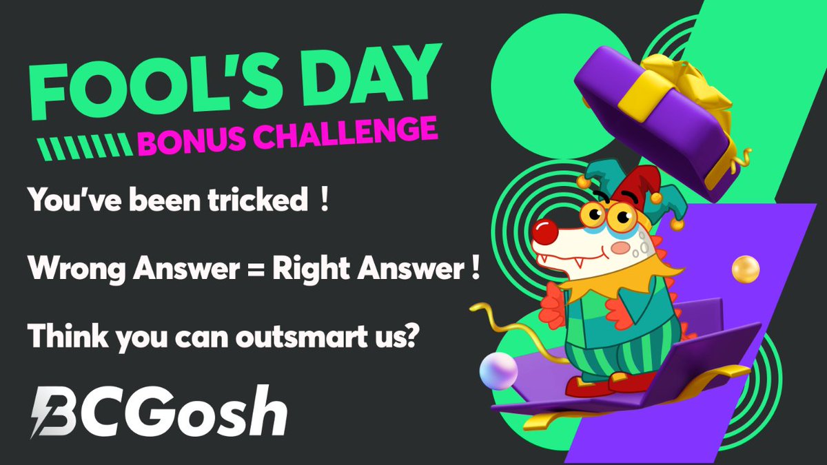 🎭 BCGosh April Fools’ Challenge! 🎭

Which one will make you richer? 🤔

A) Crash
B) Crypto
C) Mines
D) Classic Dice

But beware… the wrong answer might be the right one today! 😏

Come on! Join TG Community and send us your answer!🚀🚀🚀

#XRP #ACT #SOL #ETH #BTC #Binance