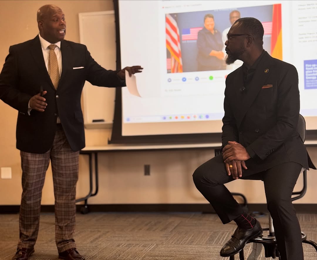 Director Kofi Okyere-Darko (KOD) of the Diaspora Affairs Office, Office of the President, was honored to accept an invitation from Professor Sam Cheribi (originally from Morocco) to deliver a keynote address at Emory University in Atlanta, Georgia. #diasporaaffairs #diaspora