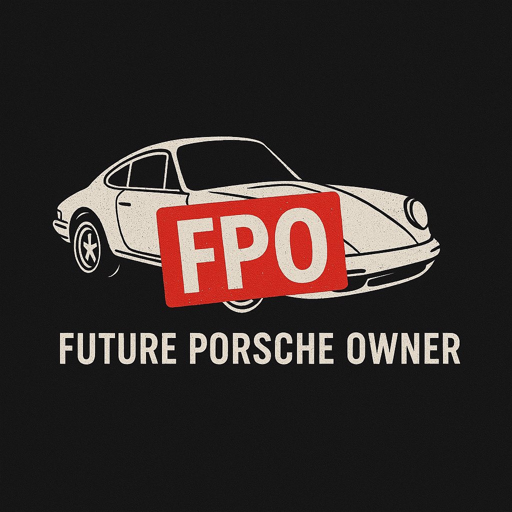 Where Graphic designers* and porsche nerds intersect. 

*FPO meana For Placement Only and is used for placeholder images. 
#GraphicDesign #porsche911