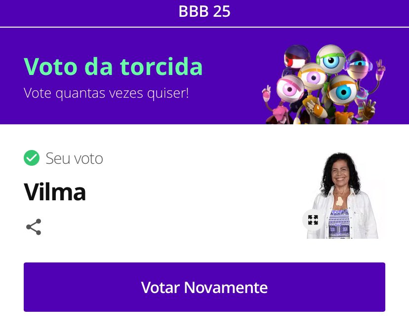 tailine_soares's tweet photo. Já votaram pra vilmoca sair hoje? Bom dia! https://t.co/nxJSu1Z4lO