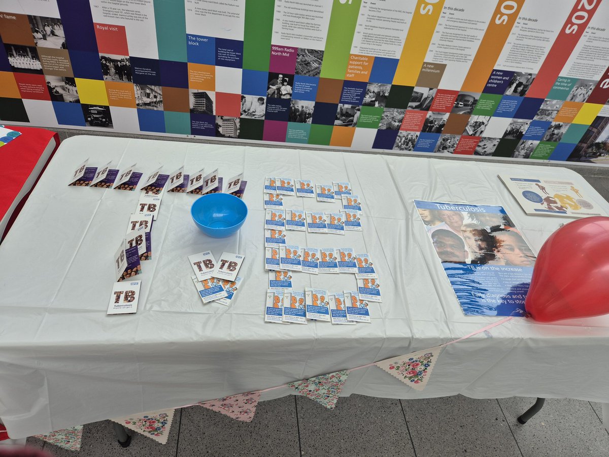 #worldtbday @NorthMidNHS today. Great to see Specialist Tb Nurse Meena and her team raising awareness of tuberculosis. With reported cases up 13% in 2024 it's a treatable condition that shouldn't be forgotten. Timely diagnosis and treatment is key to ensure #longtermhealth