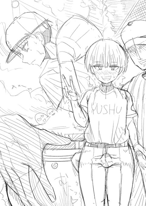 第一回。女子に大人気のイケメン野球部エースが裏では、他の部員にケツ揉まれていて欲しいですよね。という絵。 