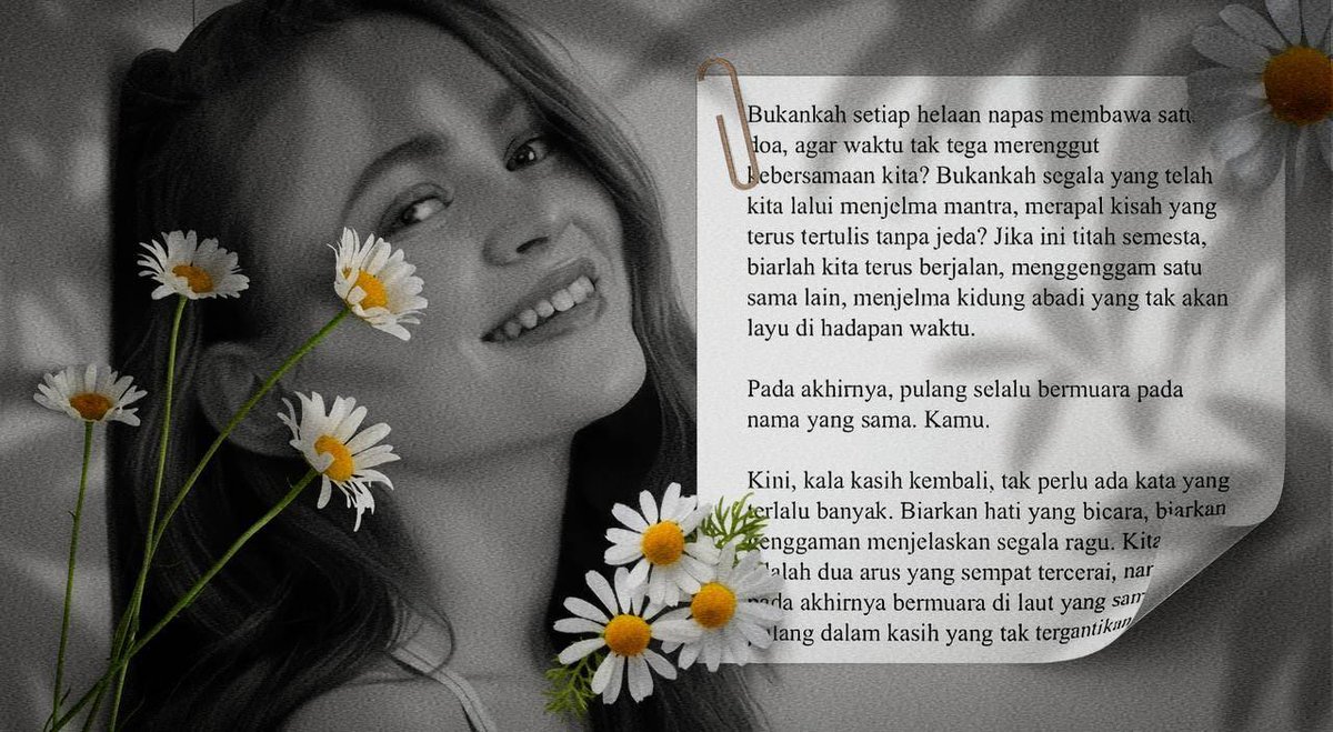 ㅤ
Wahai Cahaya yang meranum di bawah naungan semesta, tak perlu meragu akan jalannya semesta ㅤ
ㅤ