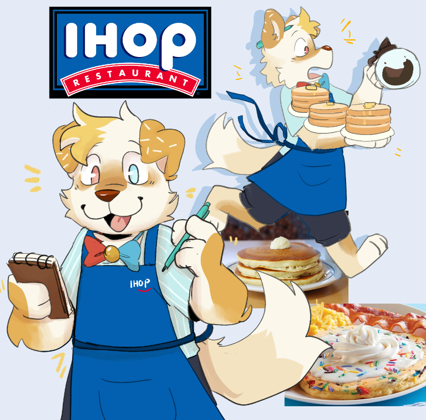 pop2hotzz's tweet photo. Made this new character who works at @IHOP 
I name him Toby 
Everyone say hi to Toby! https://t.co/CsdbZVCly1