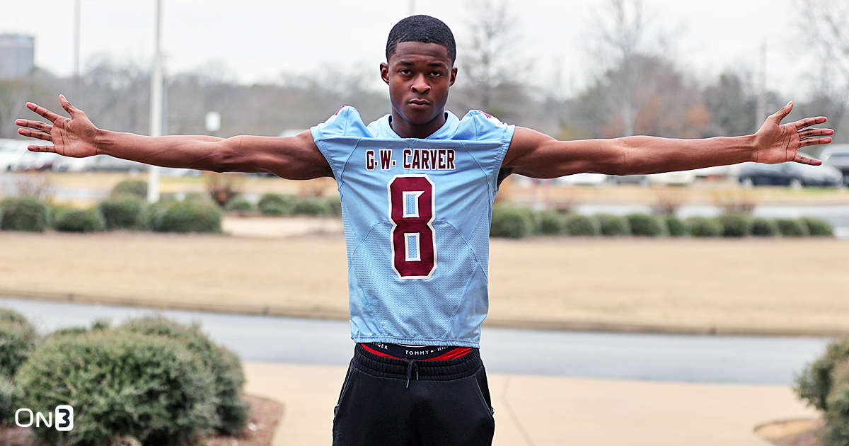 Columbus (Ga.) Carver WR Kei'Maurii "KJ" Miles was recently in Chapel Hill and North Carolina is 'on top' of his list. 

More from Miles: on3.com/news/north-car… (On3+)
