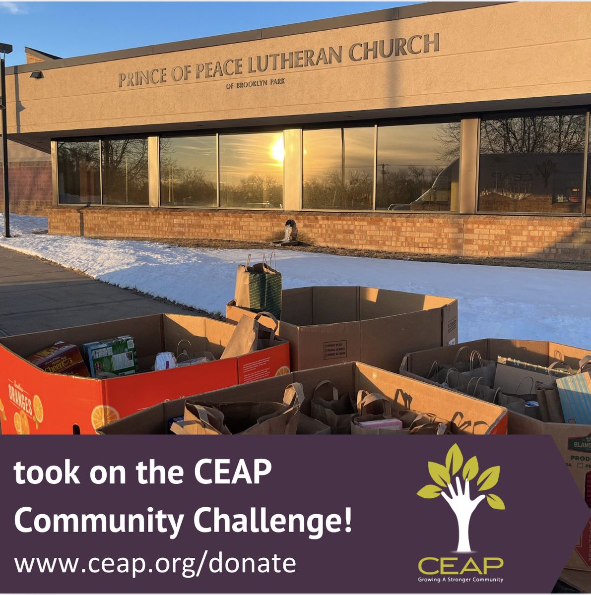 6 days left of the CEAP Community Challenge! Thank you, @PrinceofPeace for doing your part to share abundance with our neighbors. Can you raise a hand of support? ceap.org/donate