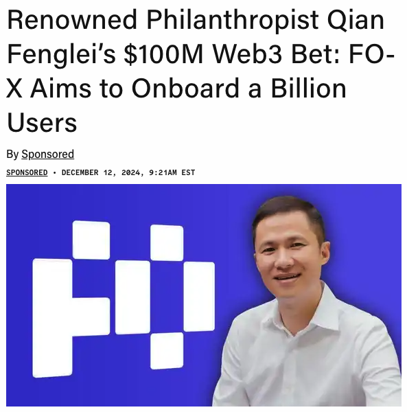 thelearningpill's tweet photo. Would you YOLO $50M of your own money into Web3?

There's a man who did so to build the @Fo_Coin ecosystem

Let's see how $FO empowers this👇

Possibly overlooked by Western observers, Asia's crypto scene is up and coming.

China has a strong economy and has large amount of communities to tap into, signalling potential opportunities for investors and innovators in the region.

✦ Founder Spotlight

Qian Fenglei isn't your average entrepreneur.

He's a philanthropic powerhouse who's donated over 1 billion RMB and now he's placing his biggest bet yet - @Fo_Coin

• $50 million of personal funds
• 88+ active communities
• 1 audacious vision to bring 1 BILLION users into Web3

Entrepreneur with personal skin in the game + established community = a powerful launchpad for innovation

A short intermission to highlight an upcoming milestone!

Anticipation is building for the $FO TGE slated this month!

The roadmap is something that i'm keen on taking notes. Why? Because there are plans to integrate with KOL livestreaming.

If you don't know, KOL livestreaming in China is a a sector experiencing exponential growth in China, with forecasts suggesting it could surpass US$1 trillion by 2026!

All powered by $FO coin? Sounds like future demand will be there.

Now, let's see how the $FO token plays a role in the ecosystem.

✦ FO-X Ecosystem: Bridging Web2 and Web3

Under Qian's leadership, FO-X aims to onboard 1 billion users into Web3 by providing a decentralized platform that seamlessly integrates Web2 and Web3 technologies.

The ecosystem boasts 88+ verified communities with  >100k active users, each community raising over $500K.

The $FO token will be the glue that holds it all together ↓
• Cross-border payments
• AI-driven learning
• Web3 creator monetisation
• Web2 brands jumping into Web3

By creating a multi-functional token, FO-X is building an entire economic system. Perhaps a new BNB chain?

✦ Paradise NFT Sale: Demonstrating Market Demand

The Paradise NFT public sale was a resounding success, selling out in just 38 seconds and raising over $24 million.

The Classic edition, initially priced at 7.9 SOL, now trades around 24 SOL. With over 7,500 holders, the Epic edition commands over $15,000 USDT on secondary markets.

Ranked 5th in the OKX community, Paradise NFT exhibits robust trading volumes and market activity, with potential plans to reward the community during the upcoming $FO TGE.

✦ FOMEME campaign

Mini apps have been useful to gamify tasks and onboard new users.

Remember TON mini apps? That's how they scaled quickly.

Hence, @Fo_Coin will have their own as well (together with an airdrop campaign)

Simply sign in with your X account, and unlock more tokens by completing simple tasks  (5 mins at most). EASY!

With global markets shifting, Asia represents the next frontier of crypto innovation. $FO could be the key that unlocks an entirely new digital ecosystem.

Curious to see what else can they bring to the table so i'll be keep watch on them.

👉 Follow on X: @Fo_Coin 
👉 Join their TG: https://t.co/zNF1R0rarb

Certainly, this is by no means financial advice, which brings me to...

Disclaimer: All opinions expressed remain objective, and are for informational and/or entertainment purposes only. NFA, as always DYOR.

$FO ecosystem to check out:
@monosarin
@jediblocmates
@andrewmoh
@CryptoShiro_
@poopmandefi
@0xelonmoney
@eli5defi
@Slappjakke
@Mars_DeFi
@marvellousdefi
@zordcrypt
@DefiPlayGirl
@DeFiMinty
@0xCheeezzyyyy
@crypto_linn
@TheDeFiPlug
@YashasEdu
@R2D2zen
@CipherResearchx
@NobleIrons7de
@defi_mago
@splinter0n
@iam_LeriK
@CryptoGideon_ 
@FabiusDefi