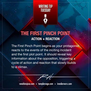 Renderman072's tweet photo. Writing Tip Tuesday
The First Pinch Point
Action + Reaction
https://t.co/wWO1WnE3tM
#TuesdayThoughts #tuesday #amwriting #writerslife #writetip #writingcommunity #writers #writersnetwork #screenwriter #writerlife #writercommunity #writerssociety #instawriters #pinchpoint #Story https://t.co/RwRTnCe1tw