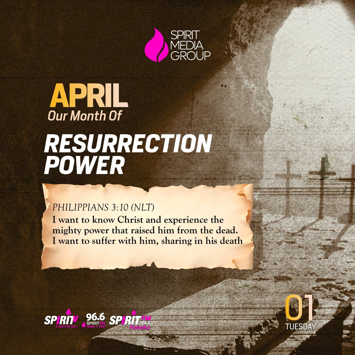 Welcome to April our Month of resurrection power 
#ResurrectionPower
