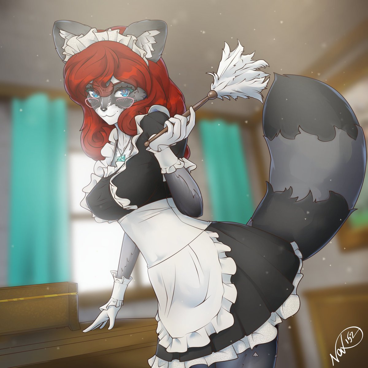 November_152's tweet photo. Ooops, I posted the wrong image yesterday. I'm switching to this new popular style of drawing characters from now on. So sorry about it! π
Spring cleaning by your favorite Lootpanda π§Ήπ·#fanart of @ZigTrashPanda
#vtuber #lootpanda #raccoon #maid #furry https://t.co/qC8wH9oyQo