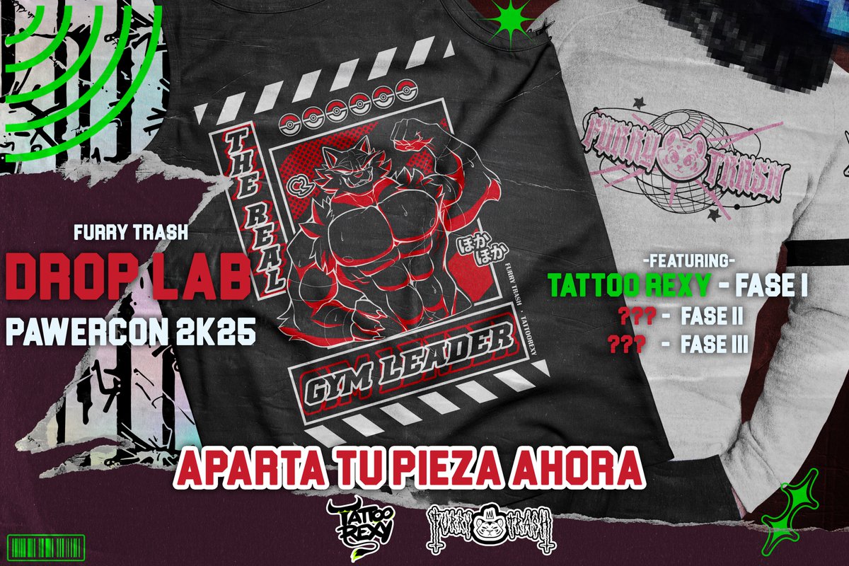 🏵💮DROP LAB | PAWERCON 2K25 💮🏵

El laboratorio esta abierto! Te unirás al Furry Trash Club? Featuring <a href="/TattooRexy/">Bullrito 🔞</a>! 

🔥Tallas 𝘾, 𝙈, 𝙂, 𝙓𝙇, 2XL
🔥𝘾𝙤𝙧𝙩𝙚 𝙪𝙣𝙞𝙨𝙚𝙭
🔥Recolección en PawerCon 2k25
🔥Envíos a todo el mundo!

🔥ADQUIERE LA TUYA! 🔥
⬇️INFO ABAJO⬇️