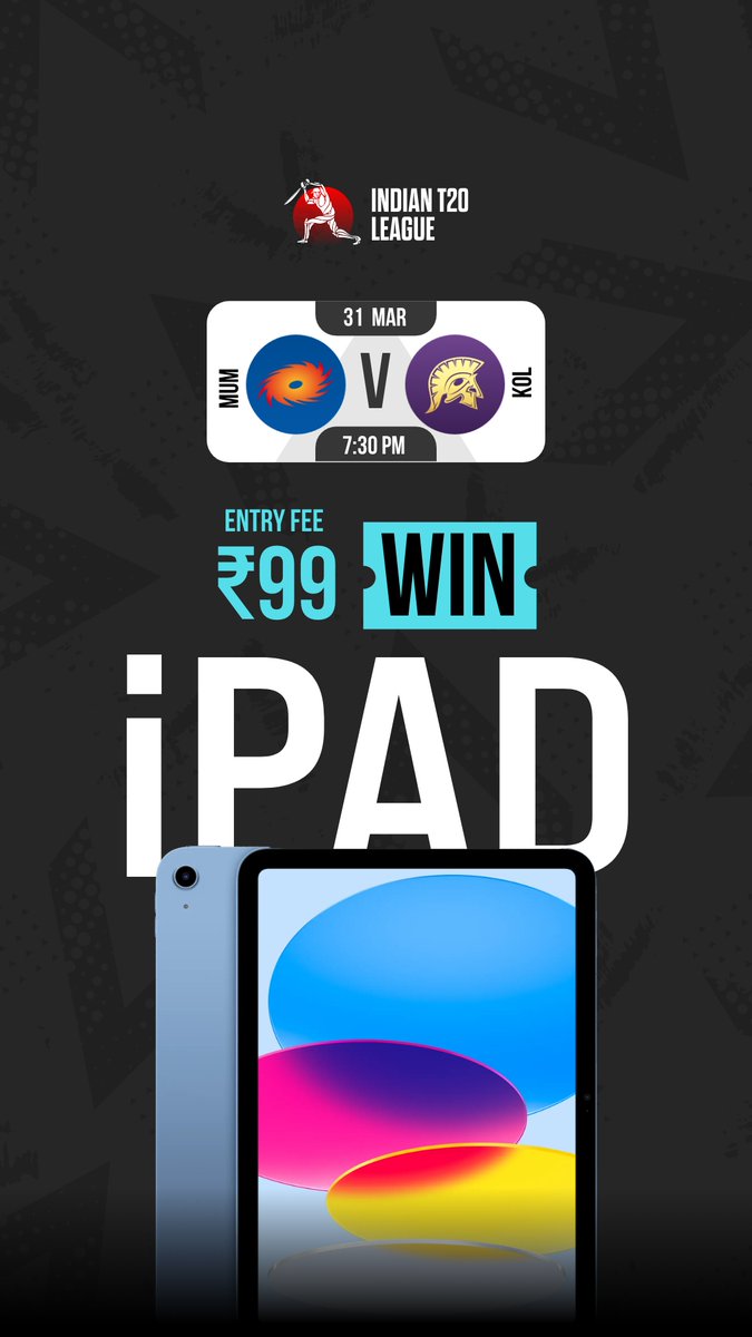gitu_murmur's tweet photo. Win an iPad on BatBall11 🏏

LCK 🆚 PUN
 Join with ₹99!
https://t.co/KdH1sjrJxU

⏰ Deadline - 7:30 PM

#BatBall11 #WinAniPad #FantasyCricket #LCKvsPUN #CricketContest #PlayAndWin #T20Cricket #CricketFans #GameOn #CricketFever #SportsLovers #JoinNow #iPadGiveaway #FantasySports https://t.co/XmgTvrYRFS