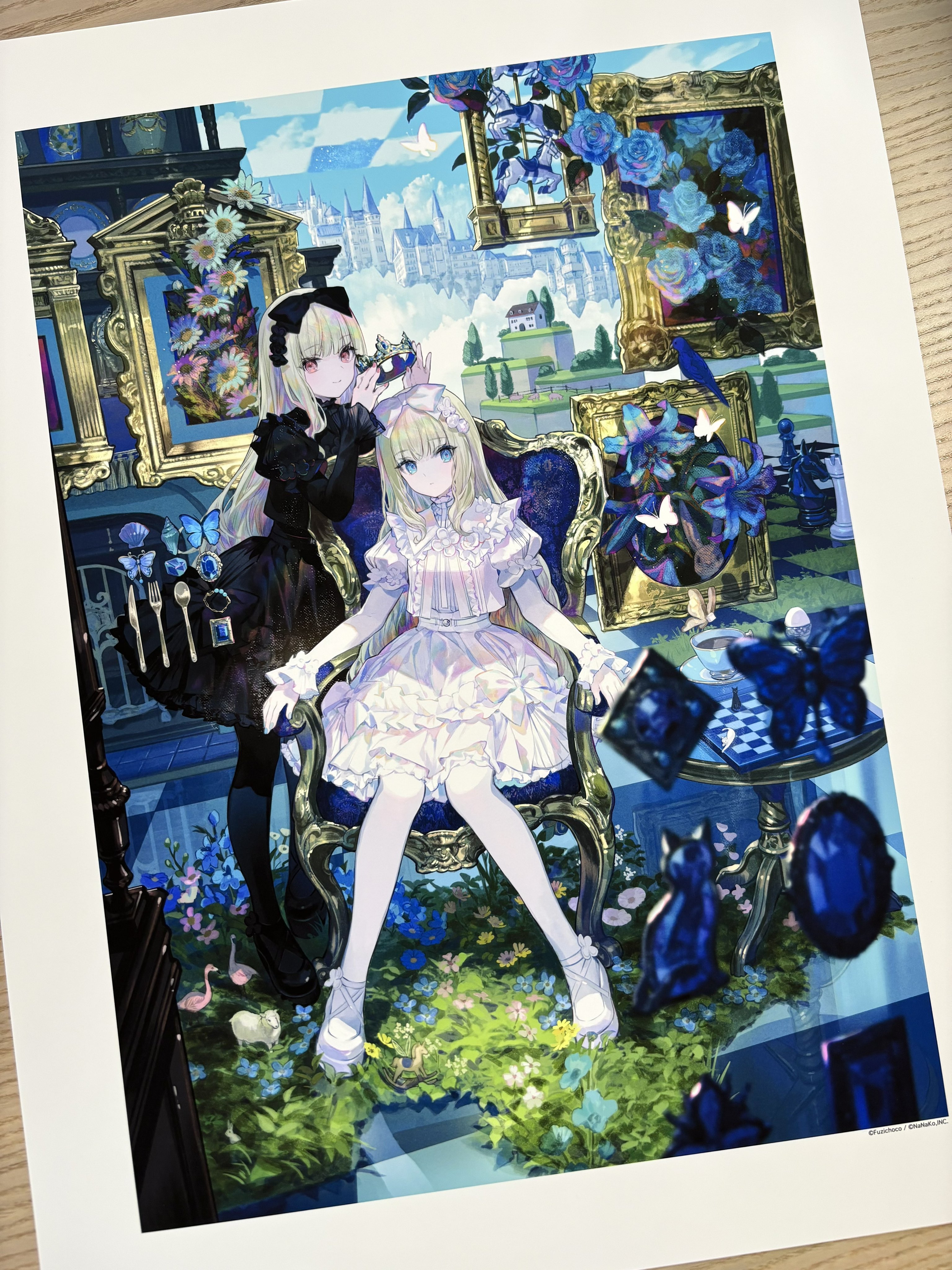 Amazon.co.jp: 藤ちょこ アクリルオーナメント 青透に泳ぐ(L