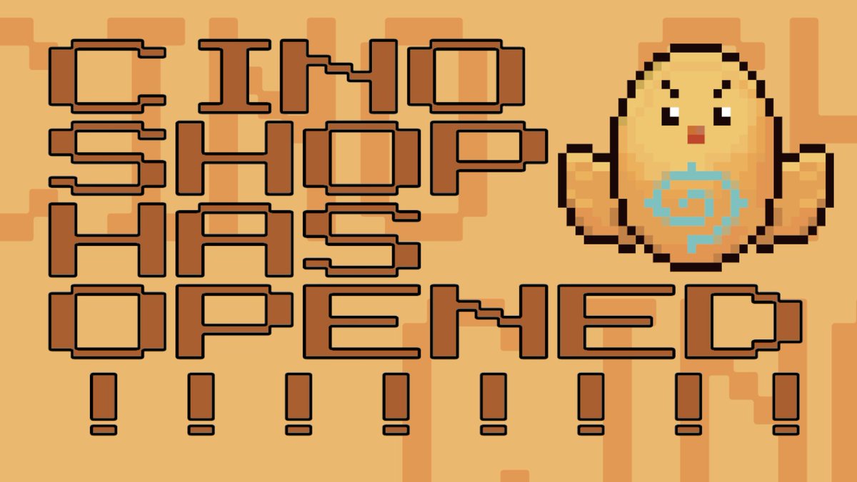 CINO-SHOP OPEN !!!!!!!】 ちーのが初めてグッズを出しました。 期間は 