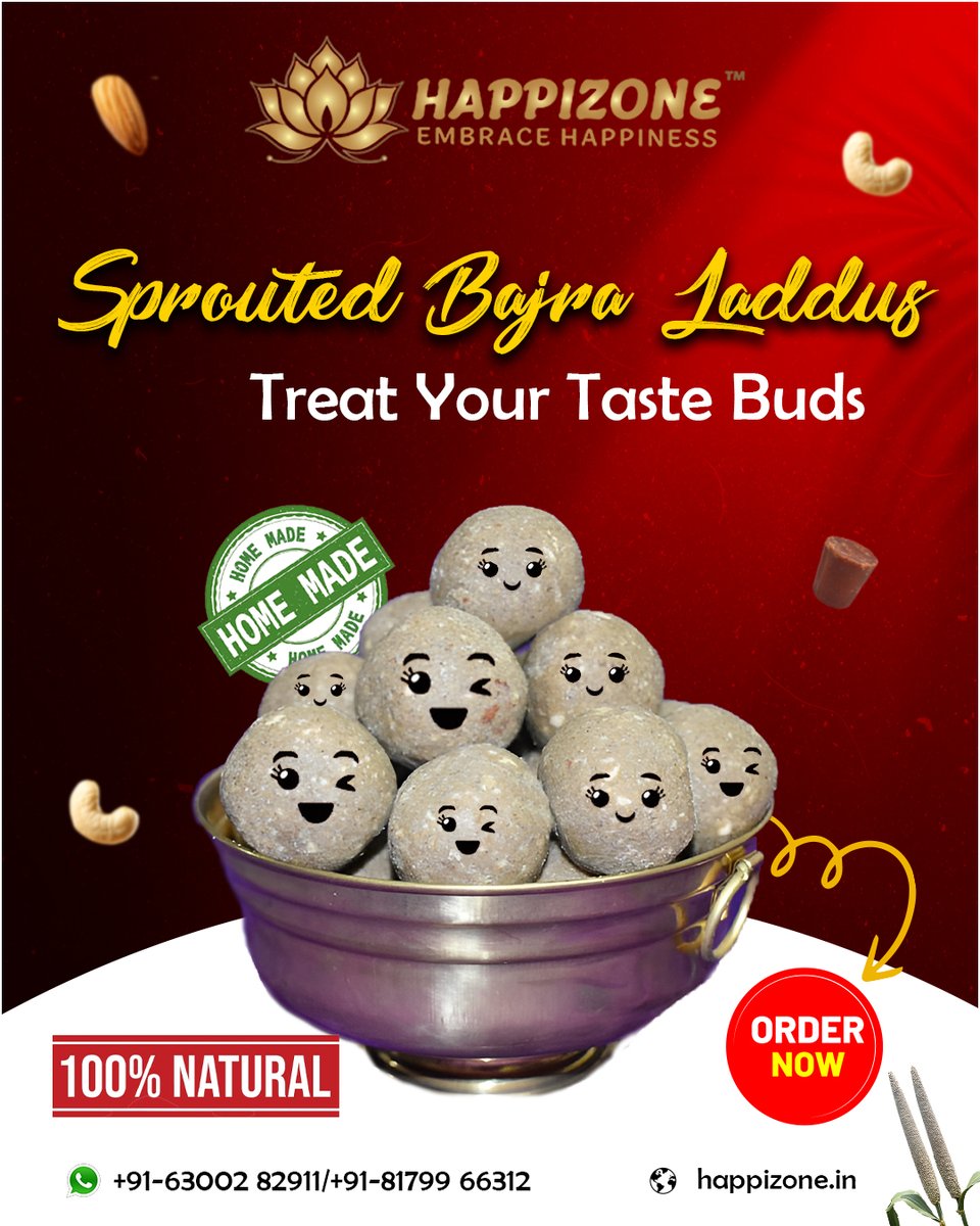 HappiZone's tweet photo. Savor the Goodness of Health with Sprouted Bajra Laddus! 🌿✨

Looking for a healthy and delicious snack that satisfies your cravings while keeping you energized? 

🌍  https://t.co/nCsKRvVTzp

#HappiZone #HealthySnacks  #BajraLaddus #HomemadeGoodness #HealthyLaddu https://t.co/nK6qgOkxzu