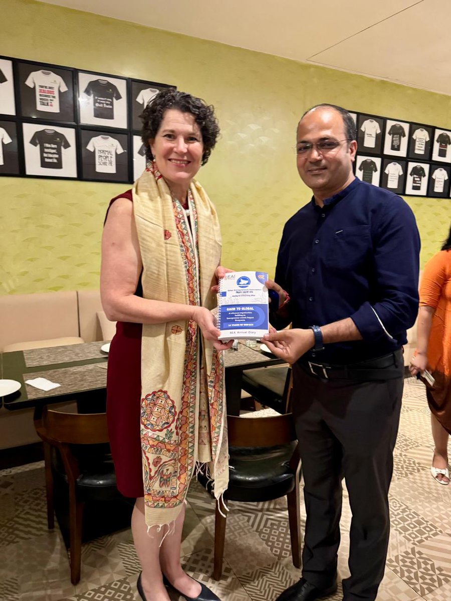 abhishek_eai's tweet image. US Consul General, Ms. Kathy Giles-Diaz, invited BEA Secretary General, Mr. Abhishek Kumar, to a dinner meeting in Patna. Meeting focused on Bihar&apos;s economic landscape, FDI, export-import trends, business partnerships, policies, and governance. @NITIAayog @PiyushGoyal @PMOIndia