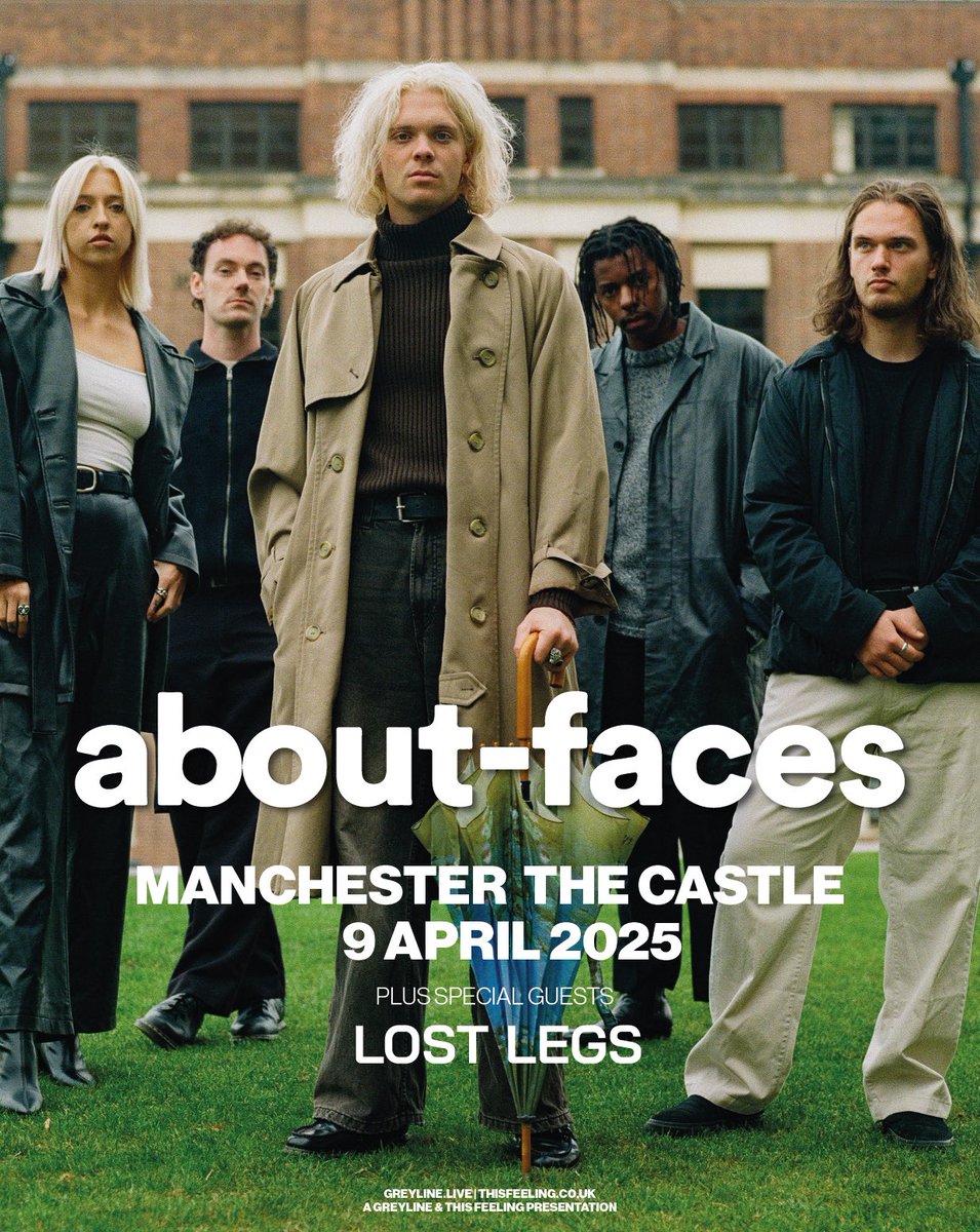 manchester… it’s not long until we’re back in your beautiful city.. 9th of april to be precise 

we’re buzzing to have <a href="/LostLegsBand/">Lost Legs</a> joining us for this one 🧨

<a href="/greylinelive/">GREYLINE</a> | <a href="/This_Feeling/">This Feeling</a> 

tickets: seetickets.com/event/about-fa…