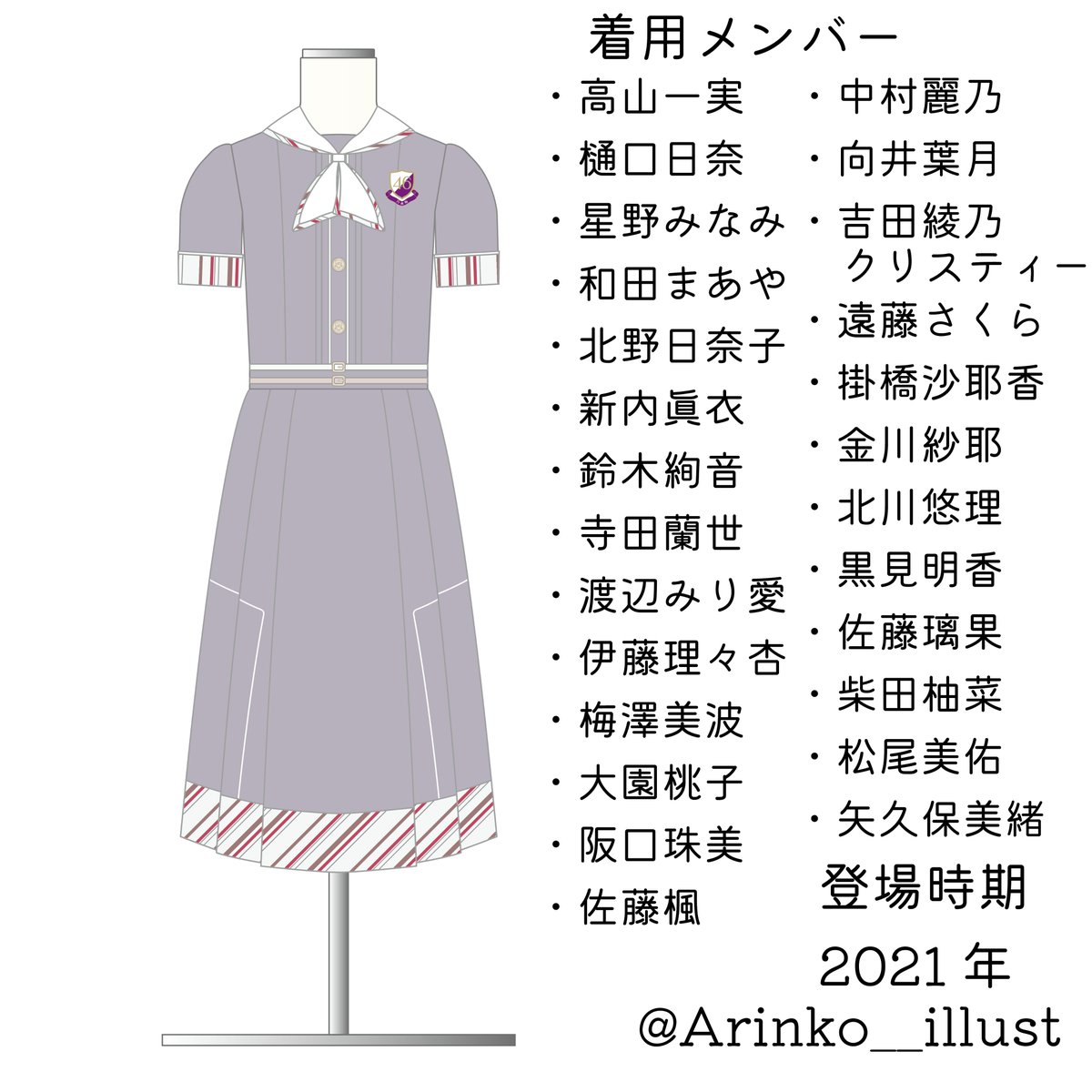 乃木坂46衣装 『ごめんねFingers crossed 制服』 #乃木坂46 #ごめんね