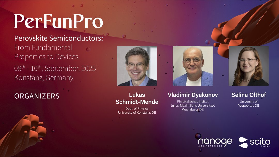 nanoGeConferences (@nanoge_conf) on Twitter photo 🔴Get ready for Perovskite Semiconductors: From Fundamentals to Devices Conference #PerFunPro <a href="/nanoGe_Conf/">nanoGeConferences</a> to explore the perovskite semiconductors characterization, stability & performance
📍Konstanz,Germany
🗓8-10 September 2025
🔗Send an oral abstract:nanoge.org/PerFunPro/ 🔴Get ready for Perovskite Semiconductors: From Fundamentals to Devices Conference #PerFunPro <a href="/nanoGe_Conf/">nanoGeConferences</a> to explore the perovskite semiconductors characterization, stability & performance
📍Konstanz,Germany
🗓8-10 September 2025
🔗Send an oral abstract:nanoge.org/PerFunPro/