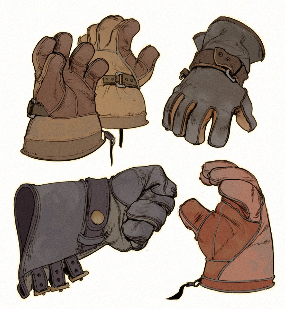 colored version of the chonky gloves