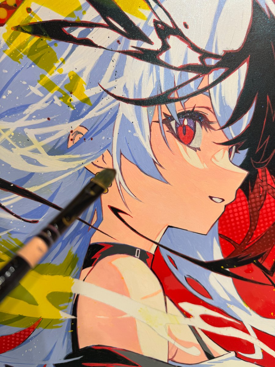 おはようございます☀️ 練習と実験中です🖌🎨🍀