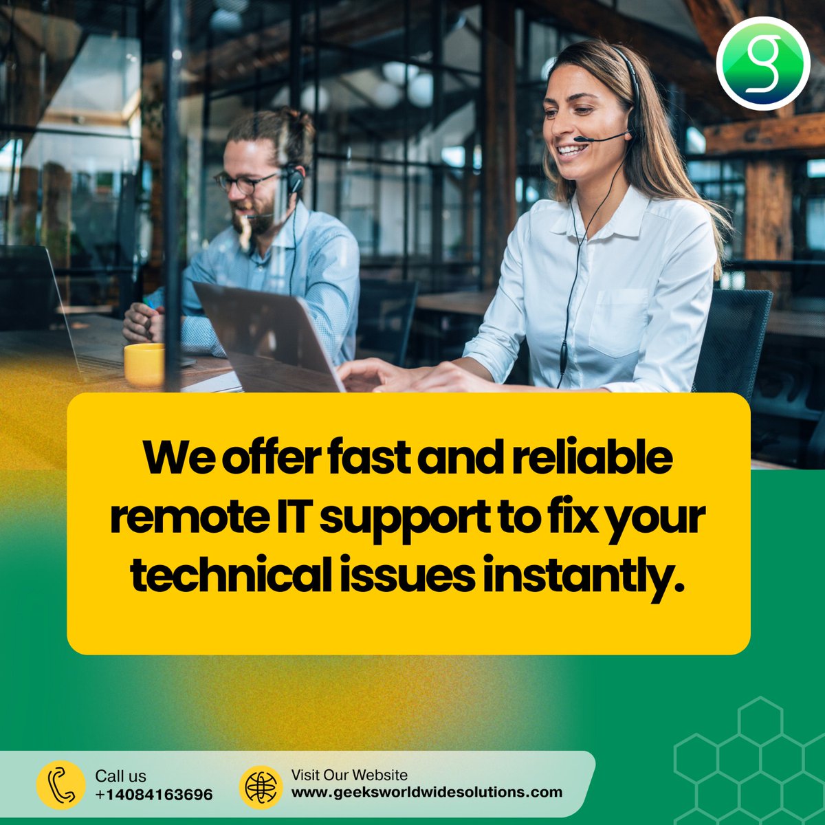 geek__solutions's tweet image. Say goodbye to technical issues with our expert support team! Get instant solutions to keep your business running smoothly.
Contact us now for assistance!
📞 Call: +1 408-416-3696
#RemoteITSupport #TechSupport #ITSolutions #BusinessSupport #ITServices #GeeksWorldwideSolutions