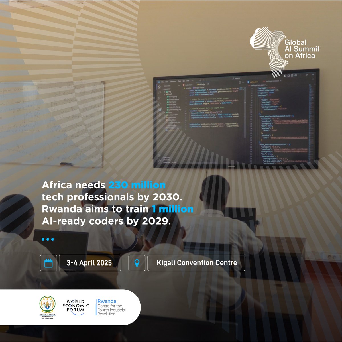 Preparing Africa's youth for the AI economy requires bold educational initiatives. According to <a href="/IFC_org/">IFC</a>, Africa will need 230 million technology professionals by 2030 to support digital transformation.
Through its <a href="/1MRwandanCoders/">1 Million Rwandan Coders</a> Program, Rwanda is building initiatives and