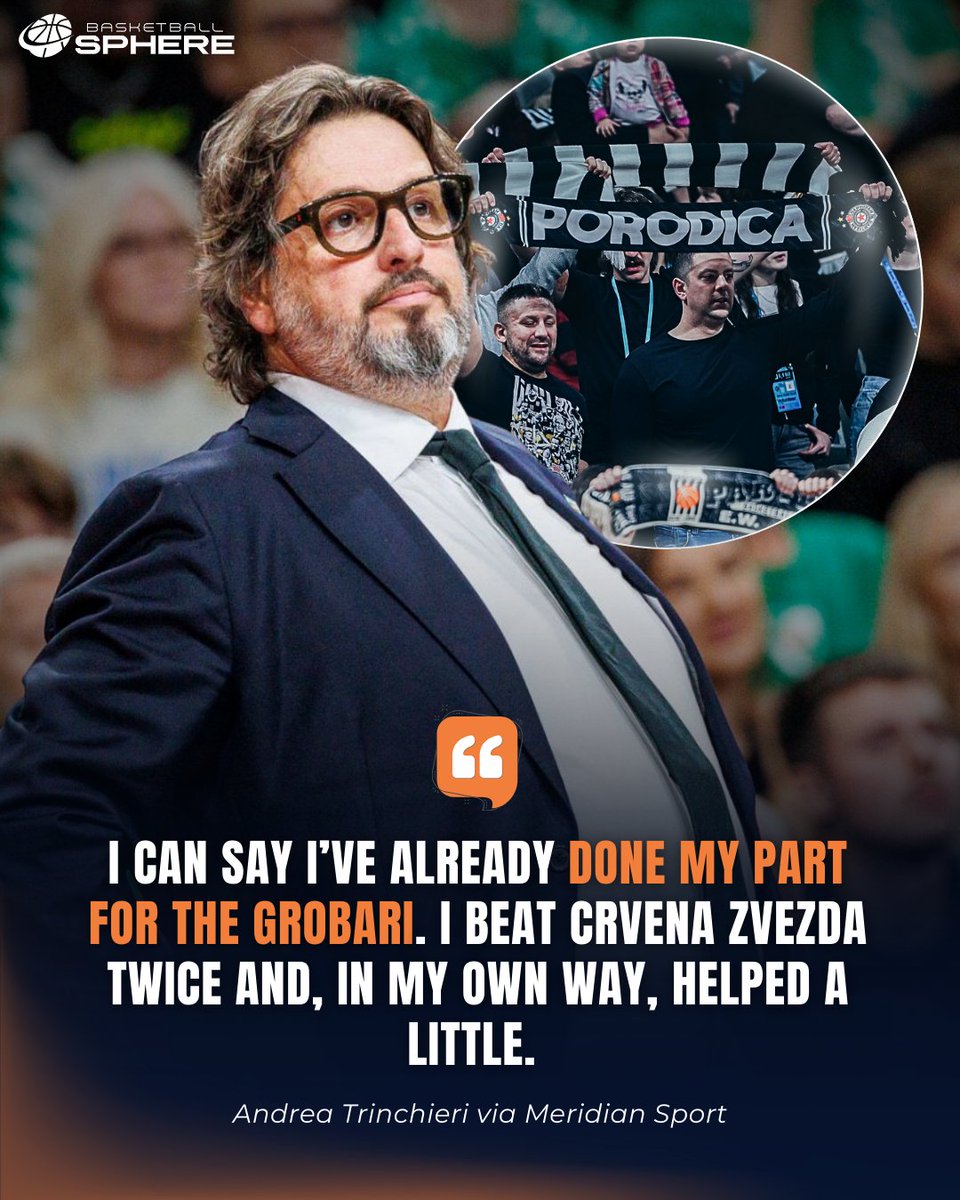 BSphere_'s tweet image. 🗣️ I support Partizan, and I can say that - now it’s a clash between my ‘sports heart’ and my ‘sports job’... ⚫⚪

 Andrea Trinchieri &amp;amp; Partizan - a bond that can’t be broken 🖇️

#EuroLeague #zalgiris #kkp