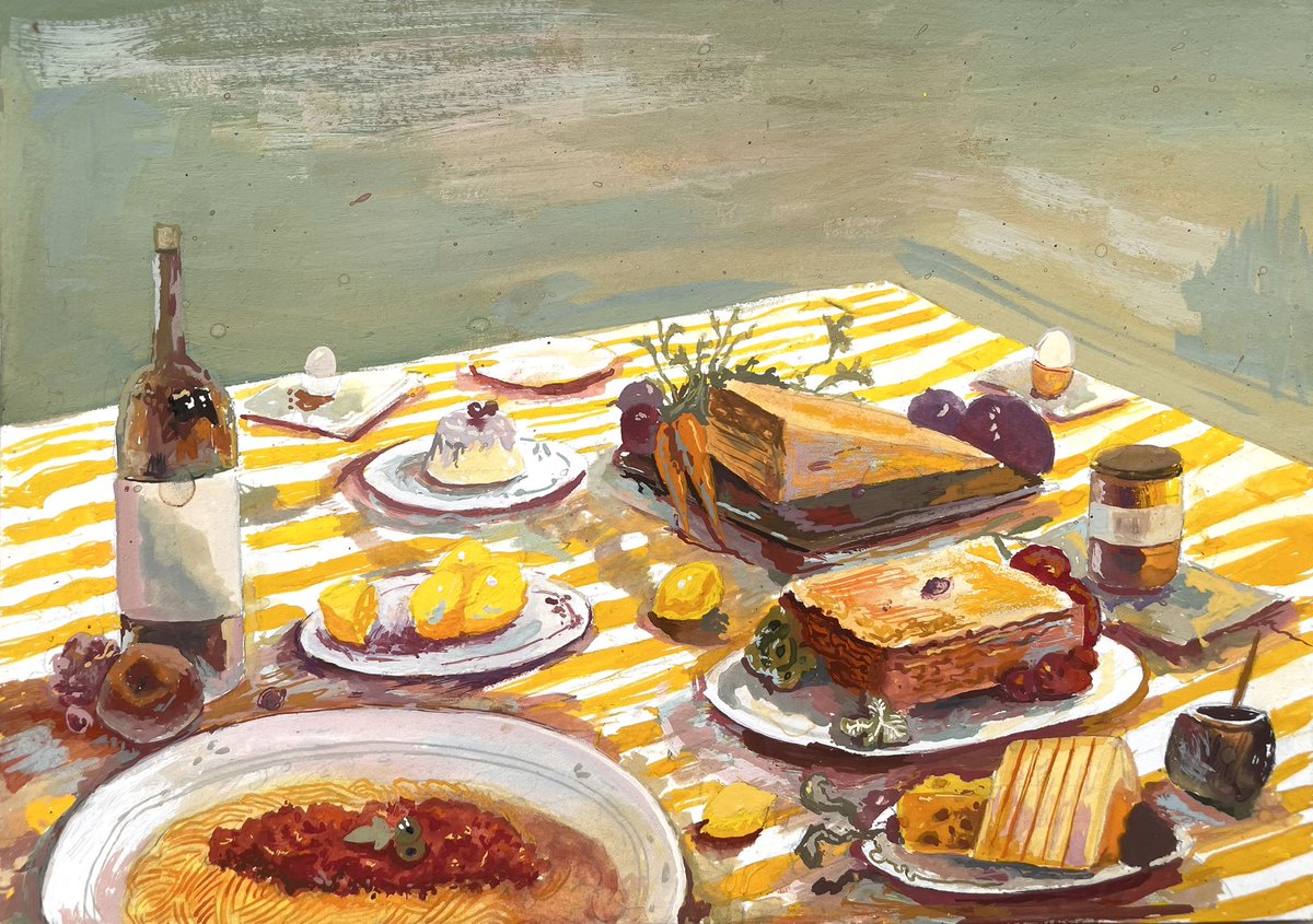 Hay_Bb12's tweet image. My old art my first time using poster color
#art #illustrationart #food
