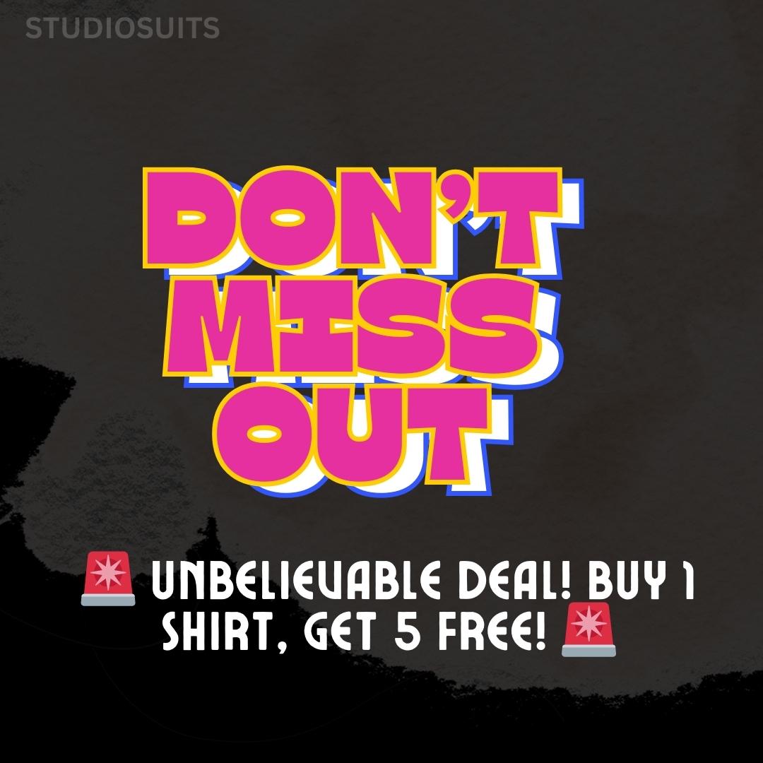 StudioSuits's tweet image. Fooled ya... but only a little 😉🎭 The real deal? Buy 1 shirt, get 1 FREE! No tricks, just style. Limited time only!
Shop for the sale here👉 t.ly/NtVW8
#StudioSuits #studiosuitscollection #AprilFoolsDeal #Buy1Get1Free