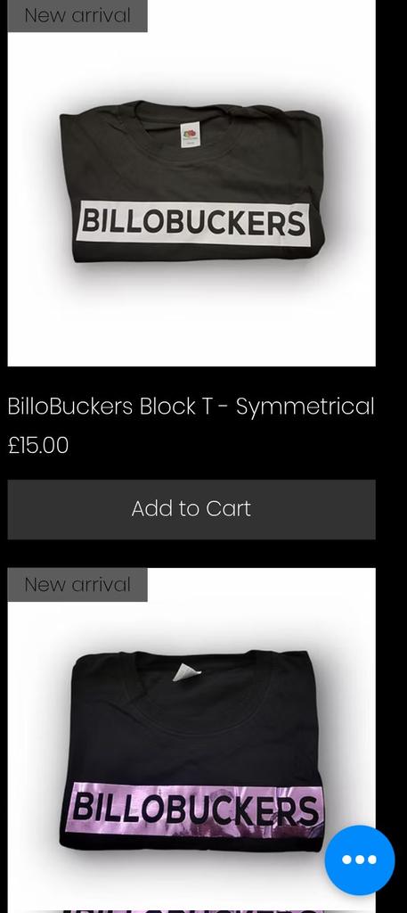 New look, new t shirt, new website 

Order yours whilst stocks last

billobuckersmusic.com/shop