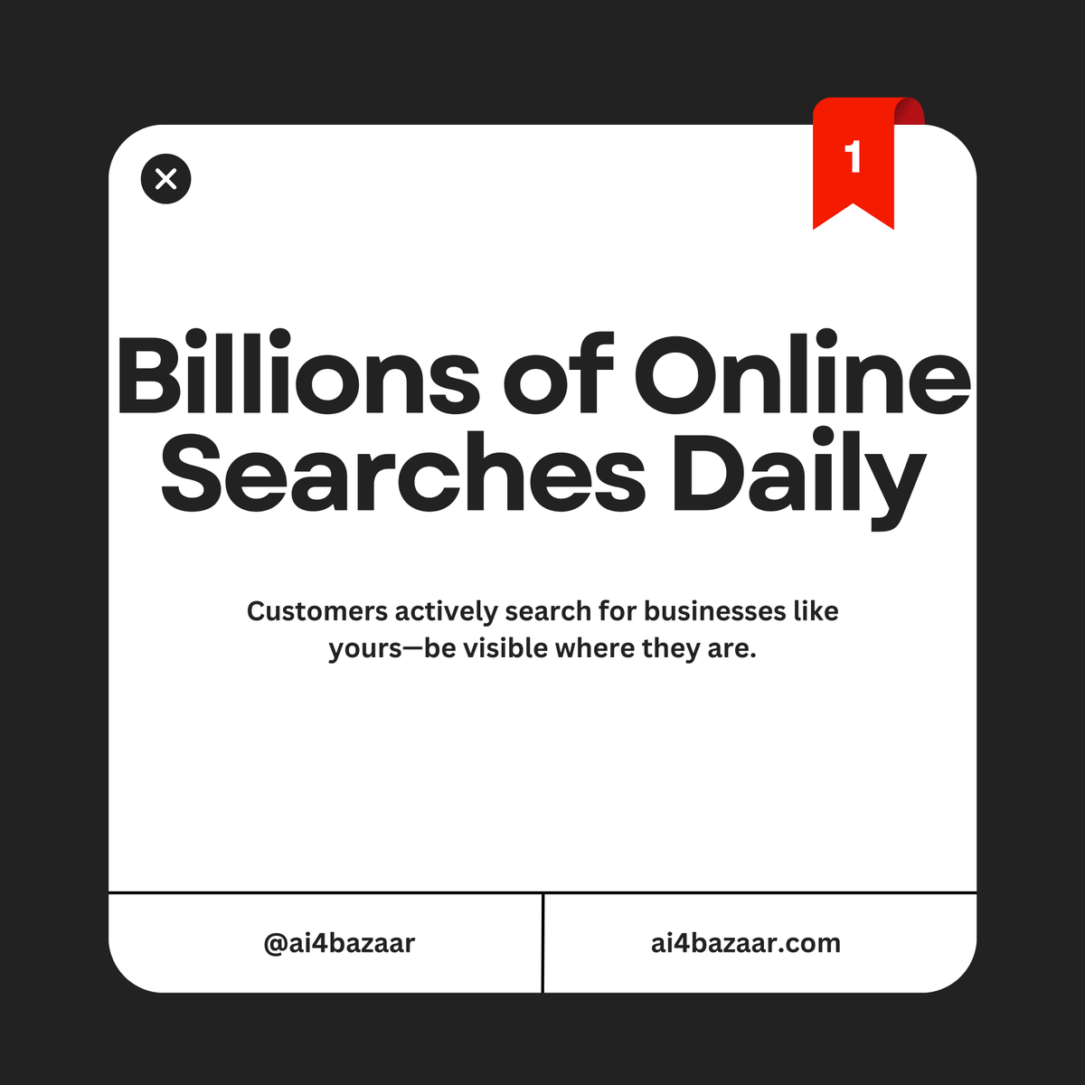 AI_4_Bazaar's tweet image. In a world where customers search online before making decisions, having a website is no longer optional—it’s essential. It’s your digital storefront, open 24/7, building credibility and making it easy for customers to find and trust you.

#ai4bazaar #website #2025trends