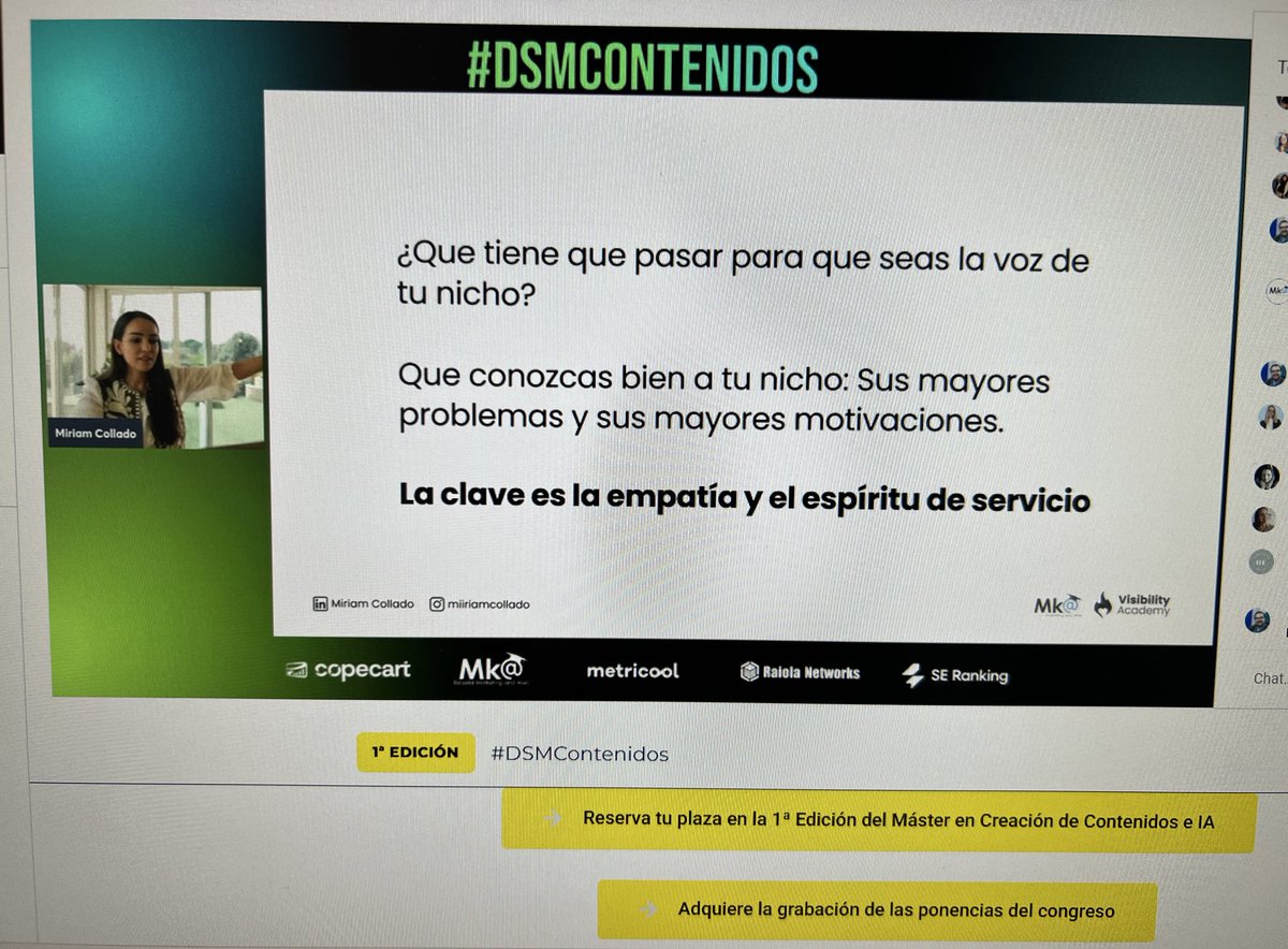 Aprendiendo sobre marca personal y creación de contenido en #DSMContenidos