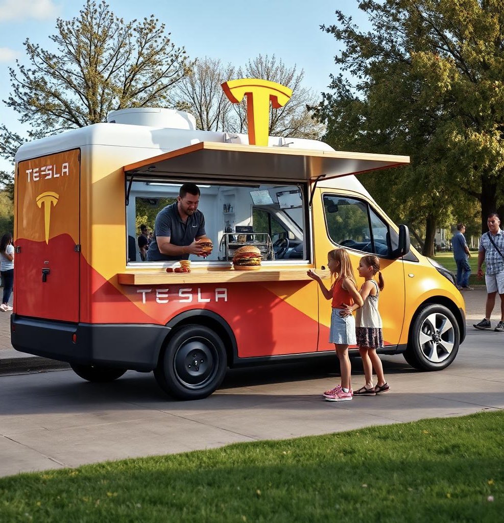 Thanks for your (culinary) sponsorship of our Rolling Kitchens Weekend <a href="/elonmusk/">Elon Musk</a> Hope to welcome you in May and share a climate friendly burger! ⚡️