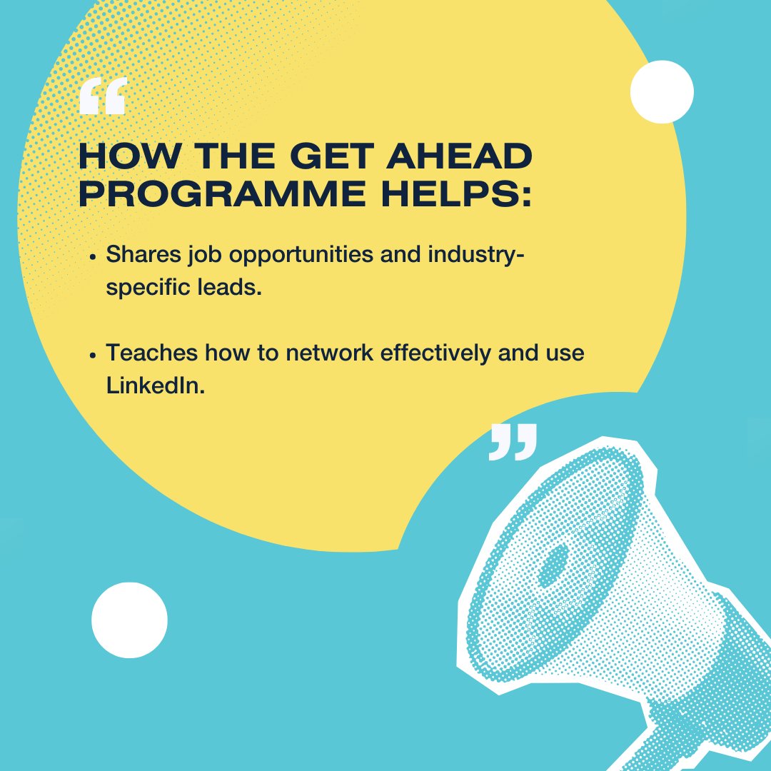 Spent hours applying in the wrong places? 🎭 Let’s fix that.

✅ Use Indeed, LinkedIn &amp; company pages
✅ Network &amp; set job alerts
The Get Ahead Programme makes your job search smarter. Apply now: bit.ly/46XySbS

#JobSearch #GetAhead #YouthEmployment #weseeyou #LLC
