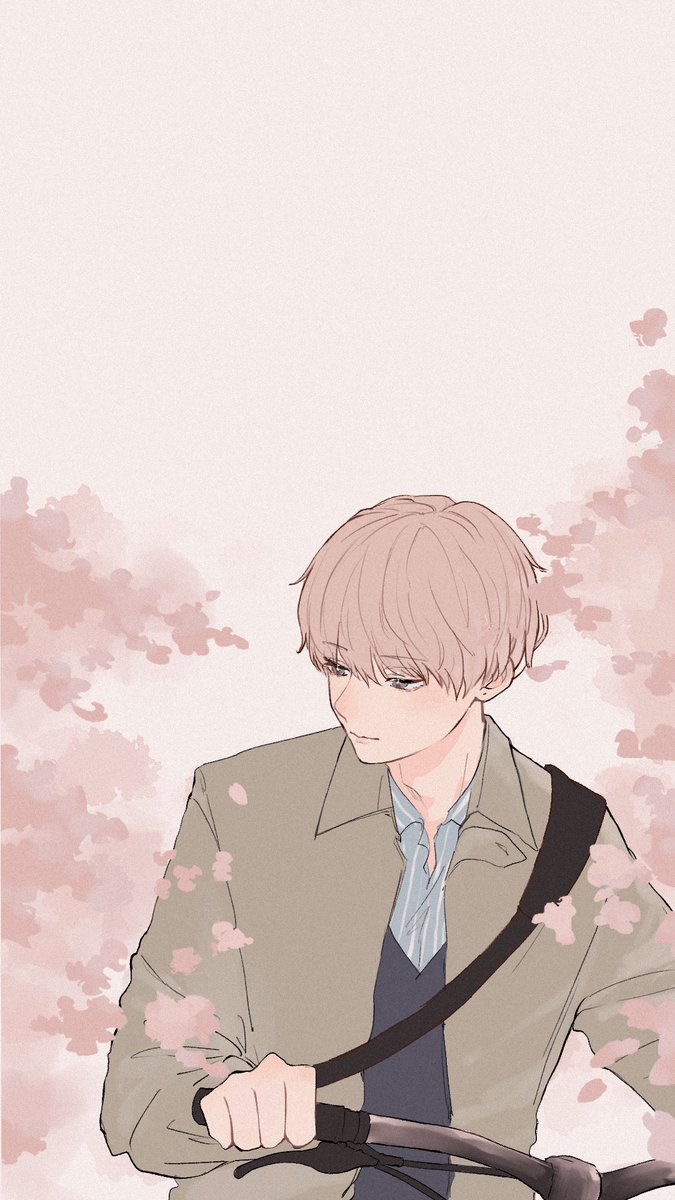 ＼ 4月の壁紙配布 ／

新年度！桜花爛漫🌸

新卒の子たちが入ってきて、強制的に2年目にされたの不服です！

ぜひ壁紙にして、新生活のお供をさせてください -`📢
 #壁紙 #illustration