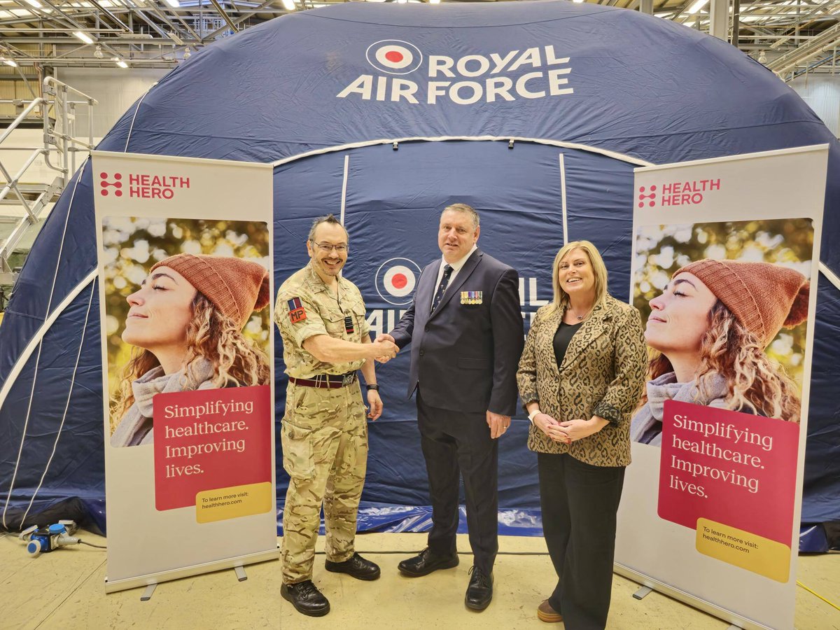 Exciting news! HealthHero Group has proudly signed the Armed Forces Covenant at RAF Brize Norton, reinforcing our dedication to supporting the Armed Forces Community. 

 #forourforces