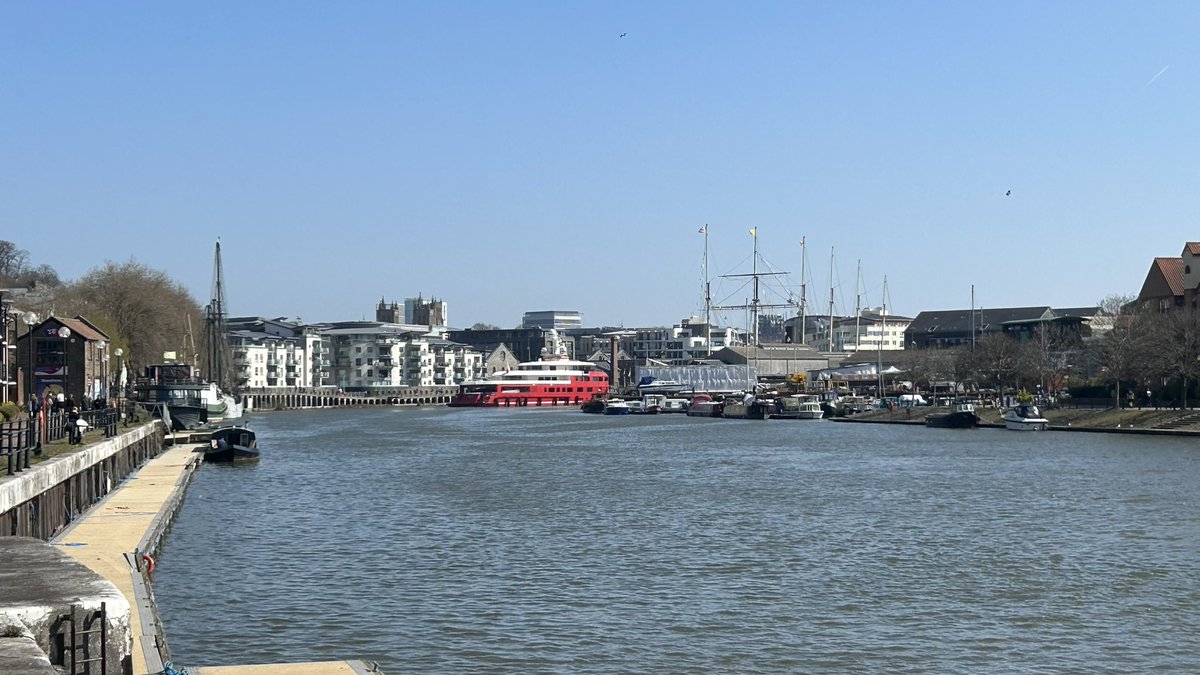 Just seen a ginormous yacht enter Bristol Harbour. Easily the biggest thing there in years!