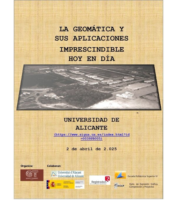 📢 La Delegación Provincial de Alicante del @COIGT organiza su I Jornada #Geomátic:
 "La Geomática y sus aplicaciones".

📅 2 de abril

 ¡No te lo pierdas! 🌍📡

Más info: 🔗coigt.com/noticia/3910
✏️Inscripción: forms.gle/SCRK6NPwFXShdH…