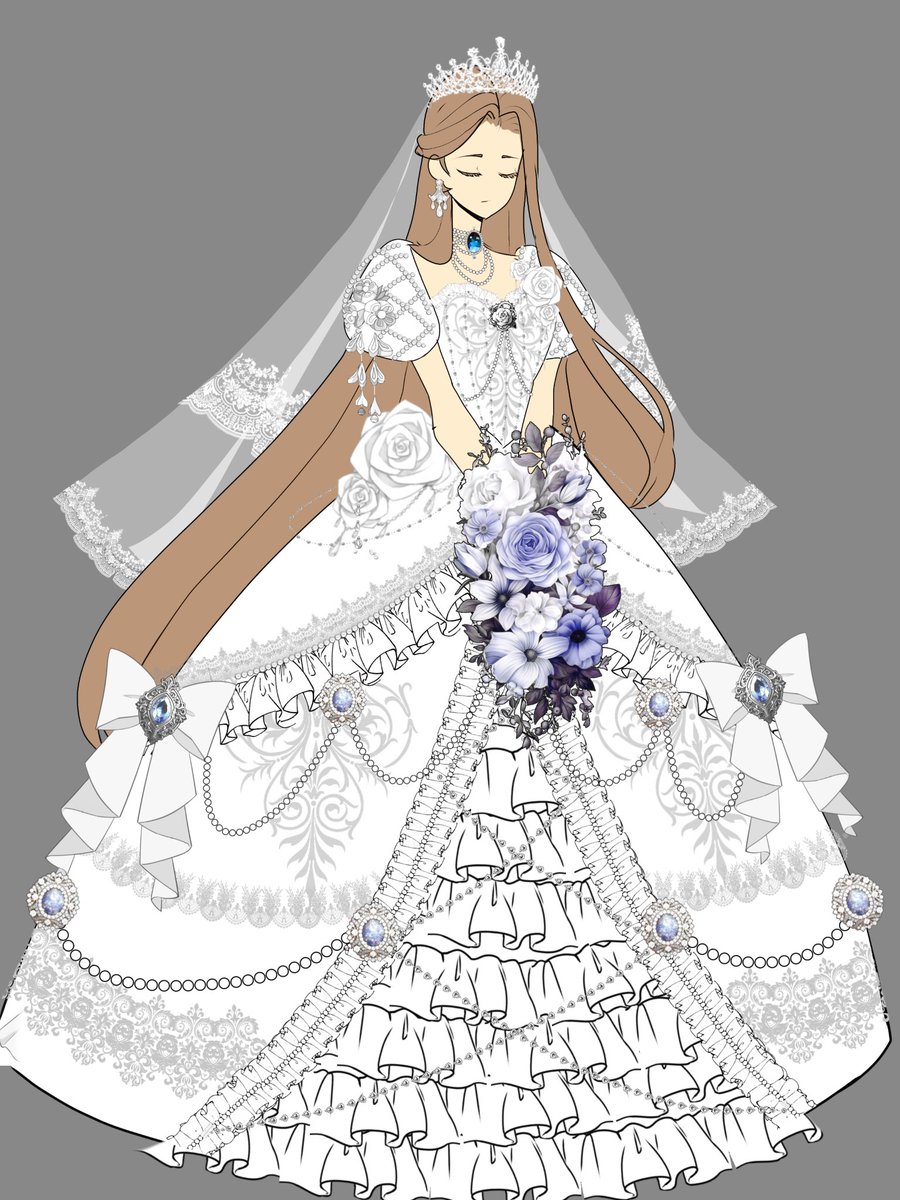 Drawing My Dream Wedding Dress :3
But wheres my groom? 😅💍💍💍

#art #smallartist #artwork