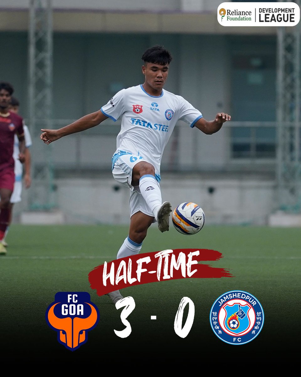 JamshedpurFC's tweet photo. Half Time.
#JamKeKhelo #IndianFootball #RelianceFoundationDevelopmentLeague #Jamshedpur https://t.co/Y2CDPN47ba