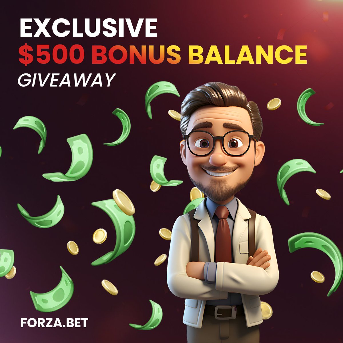🔥 EXCLUSIVE $500 BONUS BALANCE GIVEAWAY! 🔥

For the next 5 days, 10 winners will grab their share of $500! Don’t miss your chance to win big! 💰✨

✅ Follow @forzabetcasino
✅ Like &amp; Repost
✅ Tag 2 friends